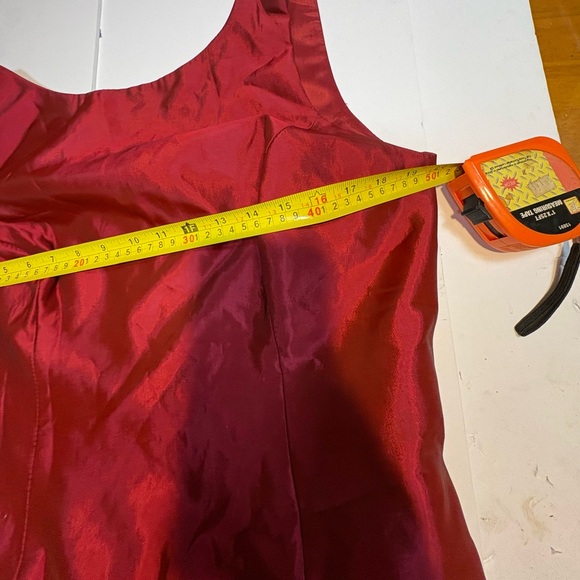 red two-piece formal gown is a vintage set by JS Collections size 14 formal - Picture 8 of 10